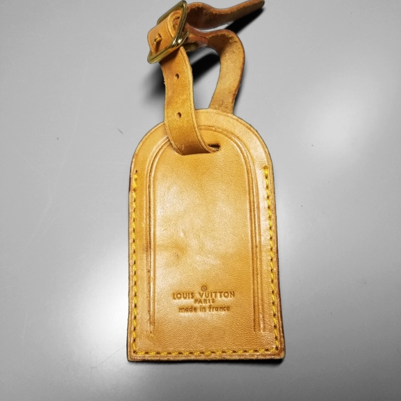 LOUIS VUITTON Vachetta leather luggage tag France - Picture 1 of 13